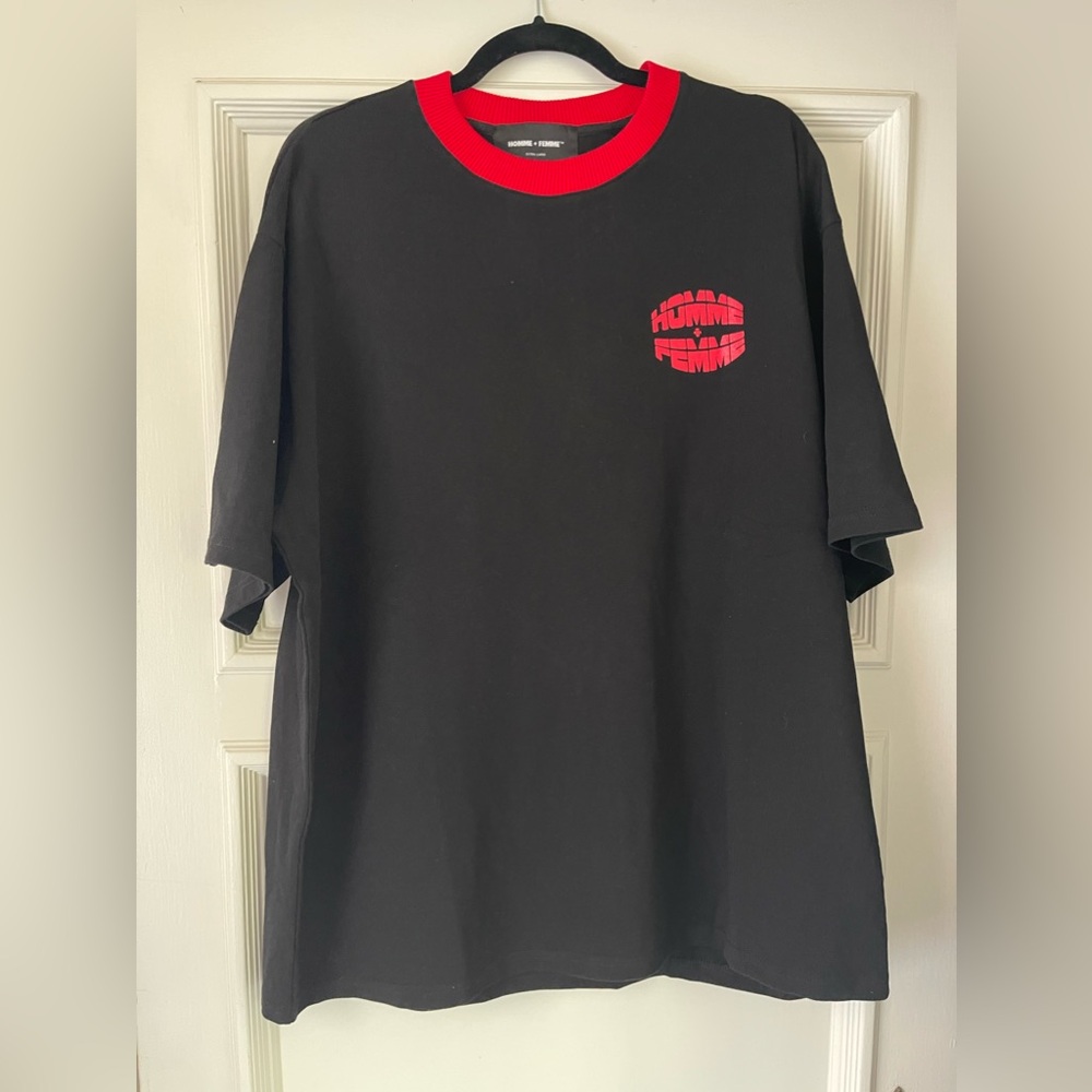 Homme and Femme Red and Black Tee Shirt Size: XL NWOT